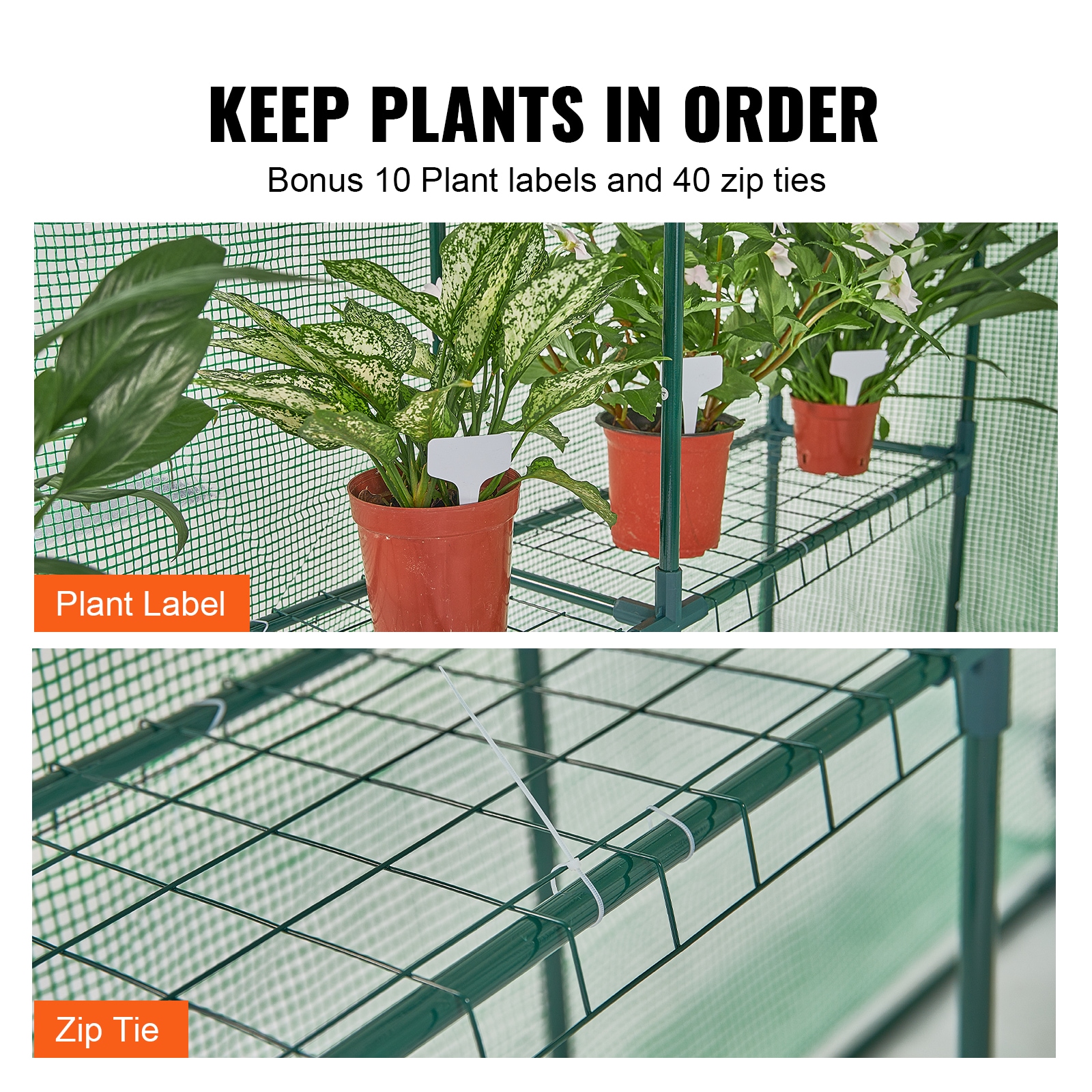 Walk-in Green House, 4.6 X 4.6 X 6.6 Ft , Greenhouse With Shelves, High Strength PE Cover With Zipper Door And Steel Frame, Assembly In Minutes, Suitable For Planting And Storage_maomaolike.com